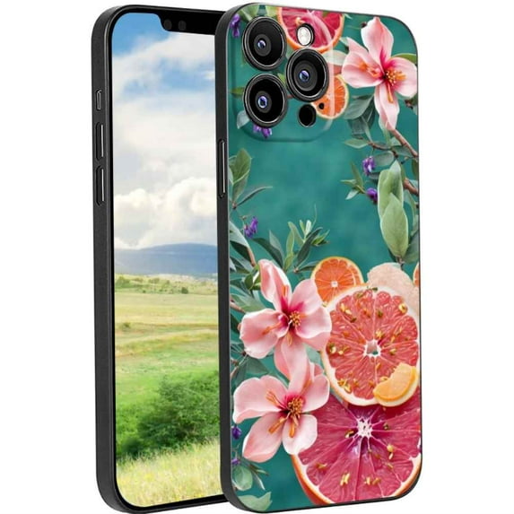 Blossom-citrus Phone Case, Degined for iPhone 13 Pro Case Men Women, Flexible Silicone Shockproof Case for iPhone 13 Pro
