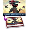 SpiderMan Into the Spider-Verse Edible Cake Image Topper Personalized Picture 1/4 Sheet (8"x10.5")