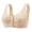 Khaki, variant on Front Closure Bras for Older Women Plus Size Floral Print Comfortable Wide Strap Wireless Bralettes Everyday Bra