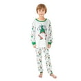 thumbnail image 3 of Franhais Christmas Family Pajamas Matching Set Santa Claus Print Long Sleeve Tops and Pants Sleepwear Soft Nightwear, 3 of 10