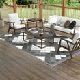 thumbnail image 3 of Unique Loom Outdoor Modern Collection Area Rug - Chaya (5' 3" x 8' Rectangle Black and White), 3 of 9