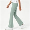 thumbnail image 5 of Mnyotv Girls Flare Leggings High Waisted Active Yoga Pants Casual Kids Bell Bottoms Pant Size 11-12 Years, 5 of 5