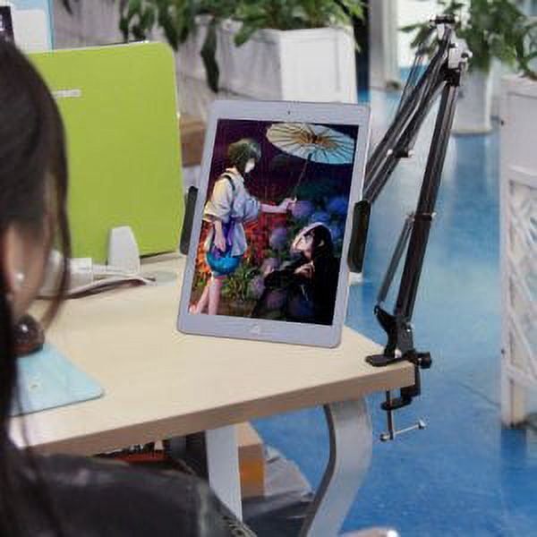 360 Adjustable Long Arm Phone Tablet Holder Bracket Stand Mount For Bed or Desk