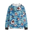thumbnail image 2 of Uorisanigo Zip Up Hoodie Soft Long Sleeve Sweatshirt Blue Camouflage Shark Jacket Leisure Hooded Coat for Boys and Girls Oversized Outwear Jackets Fall Winter Clothes, 2 of 7
