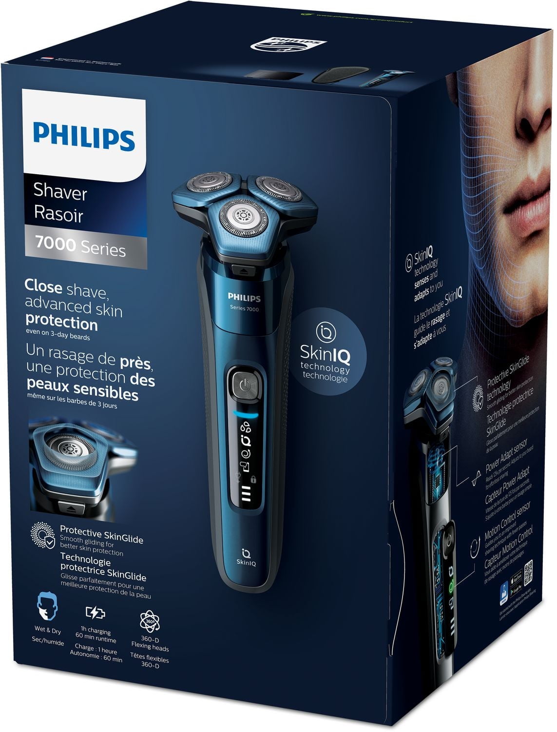 Philips Shaver series 7000 Wet and Dry Shaver with Cable-free Quick Clean Pod, S7786/50, Wet & Dry electric shaver