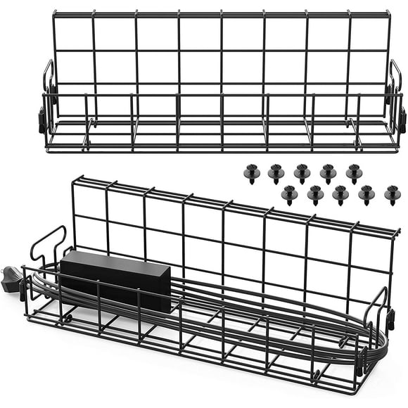 2 Pack Under Desk Cable Wire Management Tray Organizer