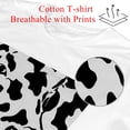 thumbnail image 2 of T Shirts for Women,Mens T Shirt,Cow Black and White Print,3XL, 2 of 5