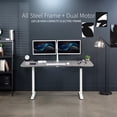 thumbnail image 5 of VIVO Electric 63” x 32” Stand Up Desk, Dark Gray Table Top, White Frame, 5 of 8