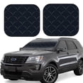 thumbnail image 2 of Bingfone Black Fish Scales Windshield Sun Shade 2-Piece Foldable Car Front Window Sunshade For Most Sedans Suv Truck - Auto Sun Blocker Visor Protector Blocks Max Uv Rays - Large, 2 of 7