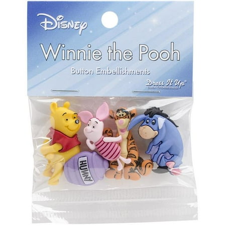 Embellishment Page Kit - Dress It Up Disney Winnie The Pooh Embellishments, 4-Count