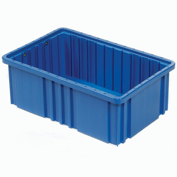 Quantum DG91035BL Plastic Dividable Grid Container, 10-7/8"L x 8-1/4"W x 3-1/2"H, Blue, Lot of 20