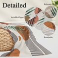 thumbnail image 4 of Boho Toddler Pillow Covers 16x24 Inch, Modern Abstract Art Leaves Cycle Stripes Geometric Decorative Pillowcase with Zipper, Microfiber Breathable Throw Pillowcases for Sofa Bed Living Room, 4 of 9