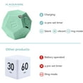 thumbnail image 5 of KADAMS Pomodoro Cube Countdown Timer, 11 Preset Intervals (1–90 Min), Flip Timer with Sound, Vibration & Silent Modes, Rechargeable Focus Tool for Study, Kitchen, ADHD (Green), 5 of 7