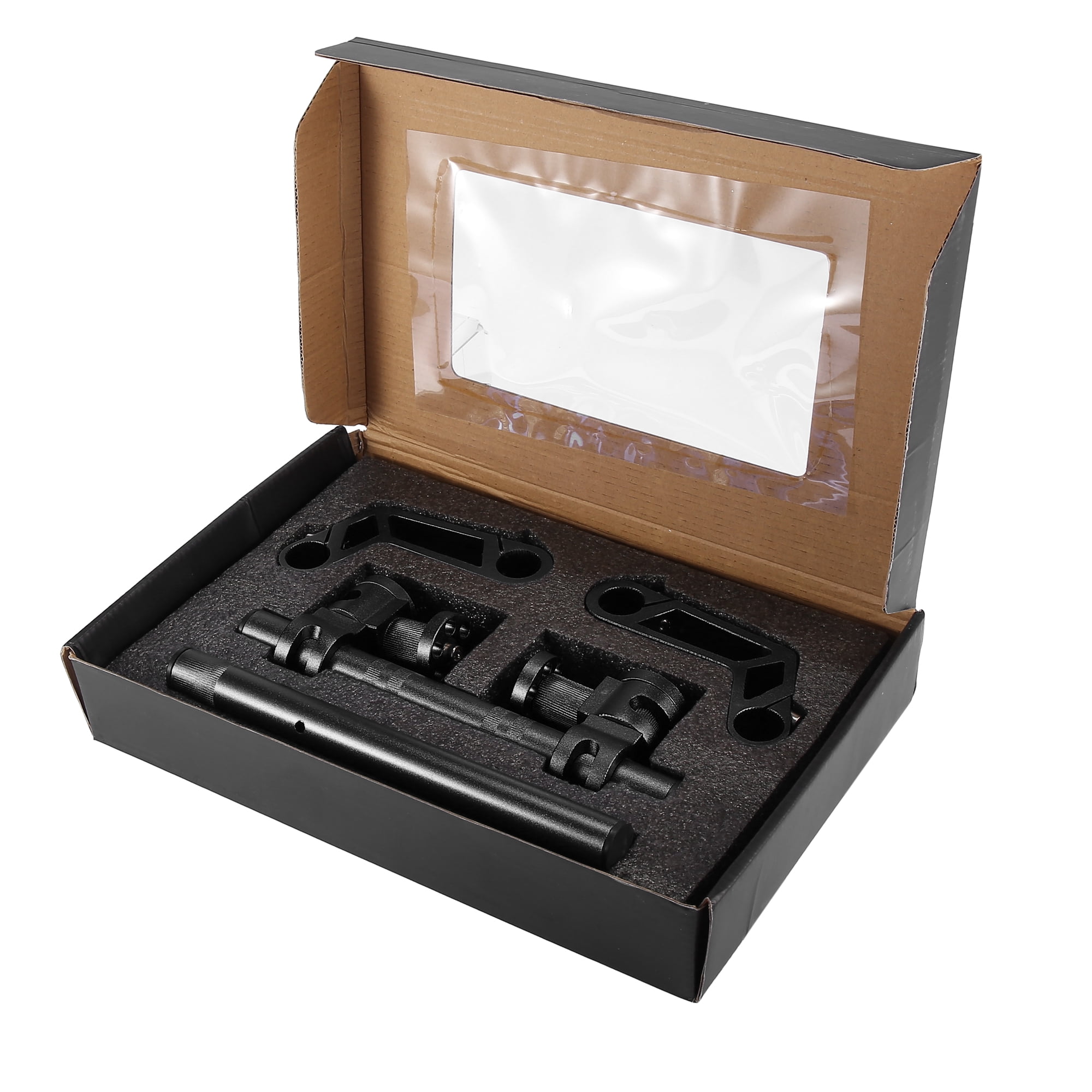 22mm 7/8" Motorcycle Handlebar Adjustable Set with 2 Extend Bar Connection Part Black
