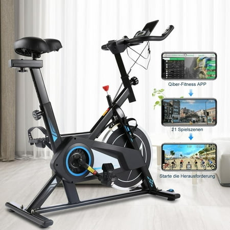 Exercise Bike, Indoor Exercise Cycling with APP and Phone (Best Indoor Spinning App)