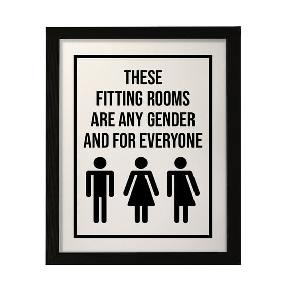 Designs ByLITA These Fitting Rooms Are Any Gender And For Everyone, 8 x 10 Wall Print (Unframed) | Retail Store Decoration