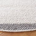 thumbnail image 3 of SAFAVIEH Natura Marina Striped Wool Area Rug, Ivory/Grey, 6' x 6' Round, 3 of 8