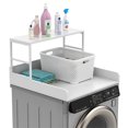 thumbnail image 4 of Dapmiu Laundry Countertop for Washer and Dryer,Universal 27.5"x27" Foldable Utility Top with Anti-Slip Rails & Large Storage Shelf-110 lbs Bearing Waterproof Board,Space Saver for Standard, 4 of 8