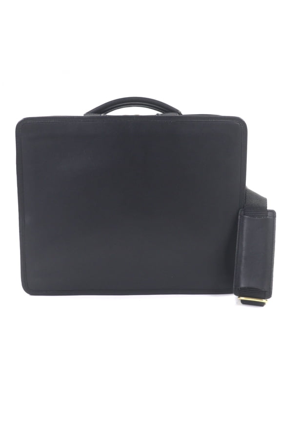 Pre-Owned COACH 0539 Leather Nylon 2-Way Business Bag, PC Case, Shoulder Briefcase, Black, Men's