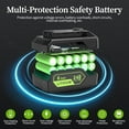 thumbnail image 4 of 2 Pack 24V 6.0Ah Replacement Battery for Green-works 24 Volt Battery Lithium Lawn Mower 29842 29852 29322 LB24A020 Compatible with Green+works 24V Cordless Tools, 4 of 10