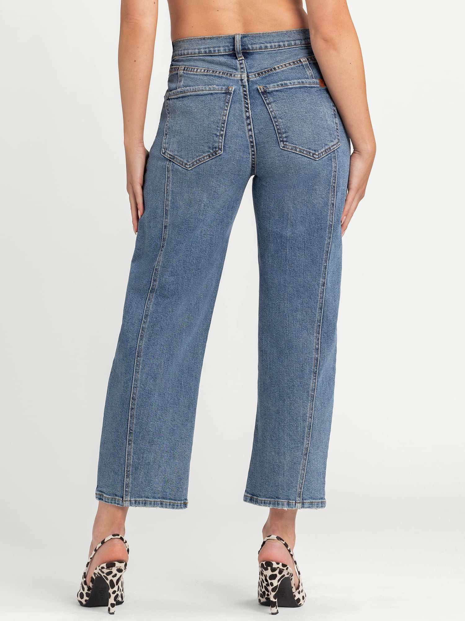 Jessica Simpson Women's and Women's Plus Myrtle Barrel Leg Jeans, Sizes 2-24W