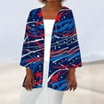 thumbnail image 2 of SELONE Women's Cardigans USA Themed 3/4 Sleeve Collarless Patriotic Apparel Red White Blue Wear Clothes 4th of July Graphic Gifts Activewear XL, 2 of 5