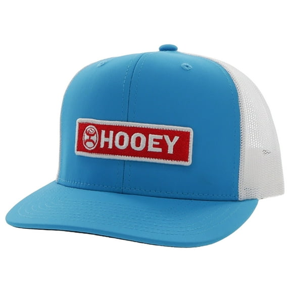 Hooey Men's Lock-Up Logo Patch Mesh Back Trucker Cap Blue One Size