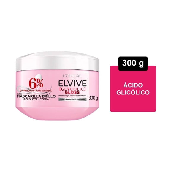 Mascarilla L'Oréal Paris reconstructora brillo intenso 300 gr