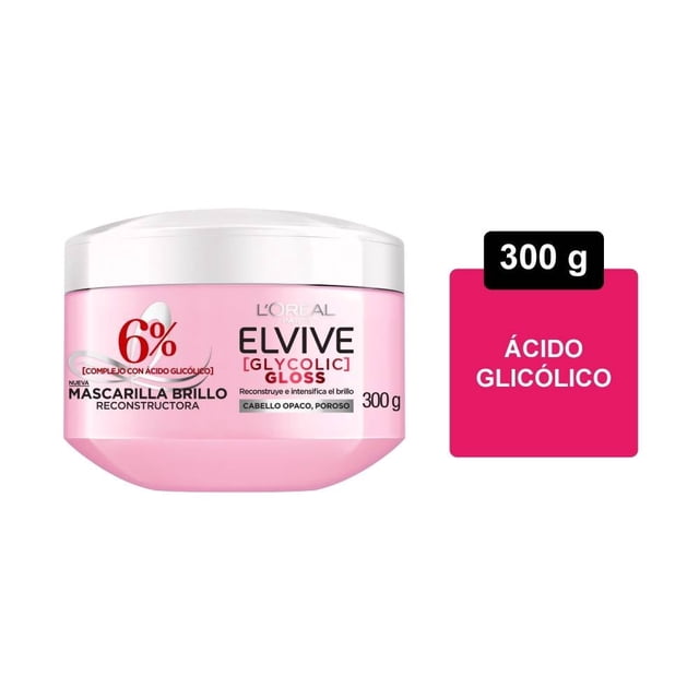 Mascarilla L'Oréal Paris reconstructora brillo intenso 300 gr