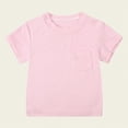 thumbnail image 4 of TOWED22 Boys Summer Tops 5-12 Years Short Sleeve Crew Neck T-Shirts Lightweight Breathable Tee Shirts(Pink,9-12 M), 4 of 5