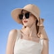 thumbnail image 5 of Sombrero para el sol chal para niños y adultos | Gorra de pescador de ala ancha con sombreado facial, agujero de cola de caballo, chal de lazo | Protección UV, poliéster transpirable | Se adapta a, 5 of 7