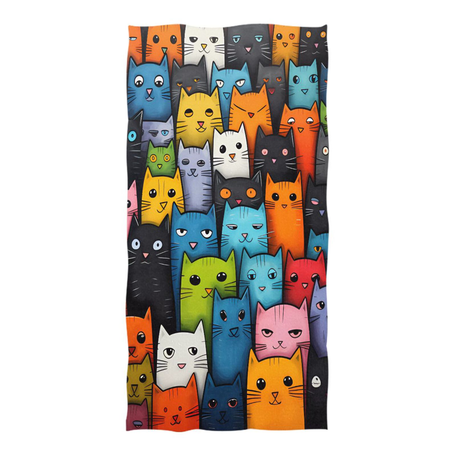 Cats Full Beach Towel Oversized Sandproof Absorbent Quick Dry Towels Adult for Travel Vacation Essentials
