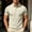 Khaki, variant on Men's Minimalist Logo Collared Shirt, Subtle Embroidered Chest Logo, Short Sleeve Casual Top White M
