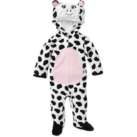 Newborn Baby Halloween Hooded Velour Footed Costume
