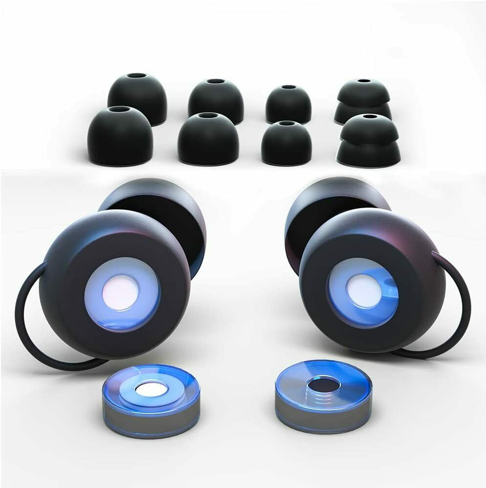 Ear Plugs for Sleeping Noise Cancelling - Super Soft Silicone 30dB Noise Cancelling Earplugs - 8 Ear Tips in XS/S/M/L Reusable Earplugs - Quiet Noise Reduction Earplugs for Sleep