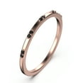 thumbnail image 2 of 0.10ct Round Cut Black Diamond Moissanite 18K Rose Gold Over Silver Wedding Band, 2 of 4