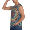 thumbnail image 3 of Balery Round Mandala Men's Sleeveless Muscle Shirts Workout Tank Top, Moisture Wicking, Odor Protection-3X-Large, 3 of 8