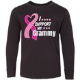 thumbnail image 3 of Inktastic Breast Cancer Awareness I Support My Grammy with Pink Ribbon Long Sleeve Youth T-Shirt, 3 of 5