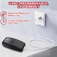 thumbnail image 5 of Casualife Electric Can Opener, USB Rechargeable with LED Display, One-Touch Operation, Smooth Edge, Hands-Free for Kitchen, Seniors & Arthritis Users, Black, 5 of 8