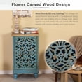 thumbnail image 5 of Sophia & William Hollow-Carved Accent Cabinet End Table for Living Room,Bedroom-Blue, 5 of 5