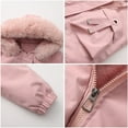 thumbnail image 3 of Gamivast Fleece Lined Jackets for Women Fuzzy Sherpa Zip up Faux Fur Hooded Coats with Pockets Winter Drawstring Waist Long Sleeve Warm Outerwear Casual Trendy Outfits, 3 of 5