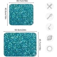 thumbnail image 3 of GZHJMY Cyan Glitter Texture Dish Drying Mat for Kitchen Counter,Super Quick Absorbent Composite Sponge Dish Drying Pad,Heat Resistant Non-Slip Rack Tableware Mat (18x24Inch)for Dishes Coffee Machine, 3 of 7