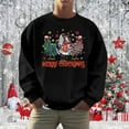 thumbnail image 2 of Chandail à Capuche Mode pour Hommes Logo de Vacances de Noël Automne Imprimé Chandail Décontracté Confortable, 2 of 4