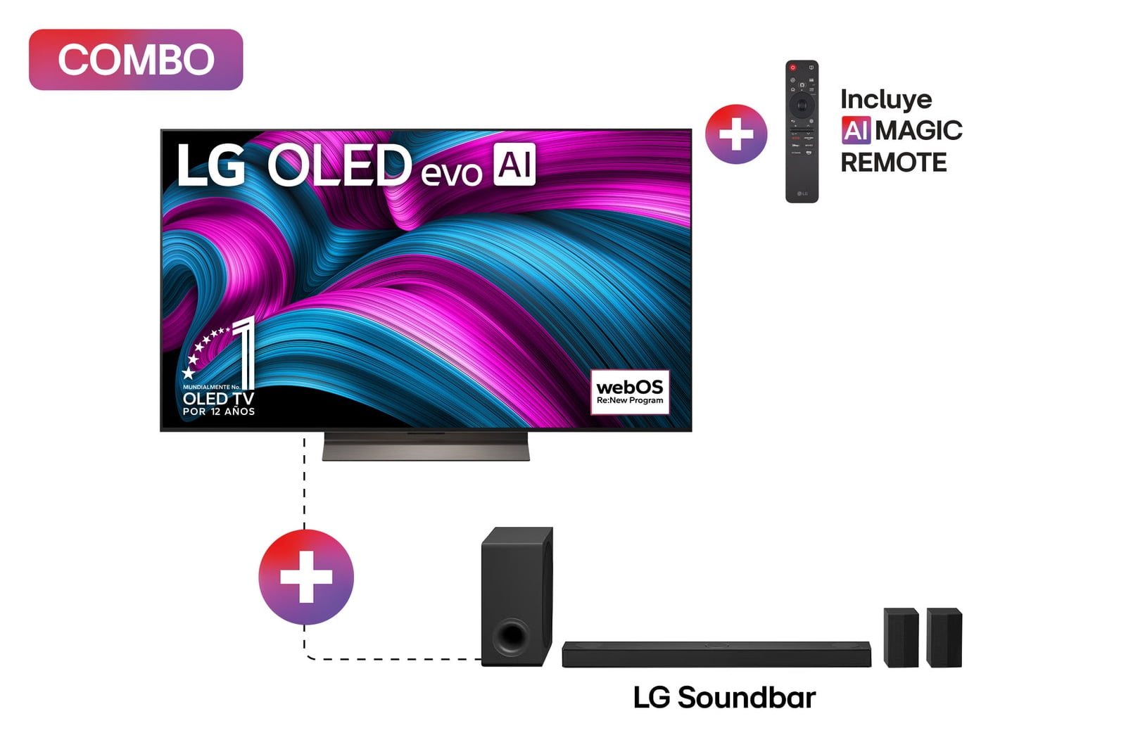 Lg Pantalla Smart Tv Lg 55 Pulgadas Ai Oled Evo C5 4k Oled55c5o + Soundbar S80tr
