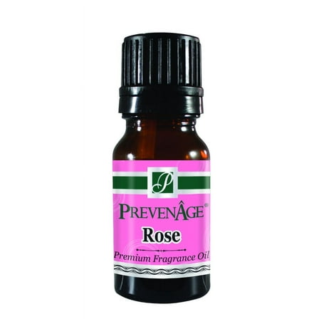 Rose Fragrance Oil 10 mL / .33 Oz Aromatic Premium Grade Scented Perfume Oil by PrevenAge Made in USA / FAST DELIVERY