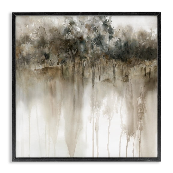 Stupell Industries Transitional Forest Edge Illusion Black Framed Giclee Art, 12 x 12, by Carol Robinson
