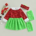 thumbnail image 4 of Disfraz de Halloween para niñas, vestido peludo con lentejuelas de manga larga, diadema y calentadores de piernas, 4 of 8