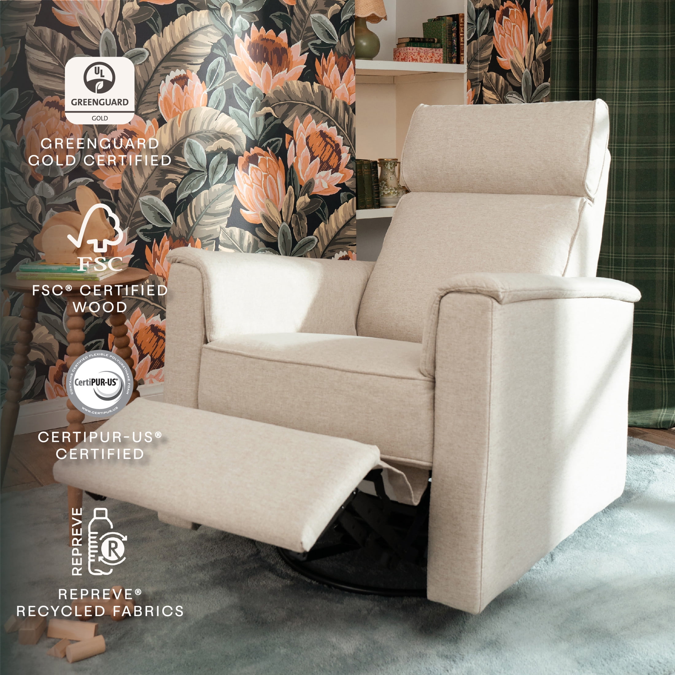 Namesake Willa Plus Power Glider Recliner w/ Power Headrest