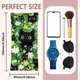 thumbnail image 2 of Estuche blando para gafas Black Cat con diseño de flores y tapa apretable, estuche de viaje de piel sintética para gafas de sol, bolsa portátil para gafas de sol para mujeres y hombres., 2 of 7
