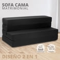 thumbnail image 4 of Sofá Cama Portátil Onof  SCI-NEG Plegable 2 en 1 Matrimonial Color Negro, 4 of 4
